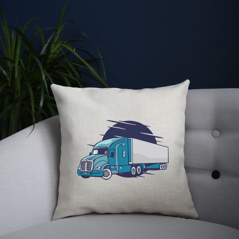 Semi truck illustration cushion cover pillowcase linen home decor - Graphic Gear