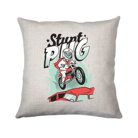 Stunt pug cushion cover pillowcase linen home decor - Graphic Gear