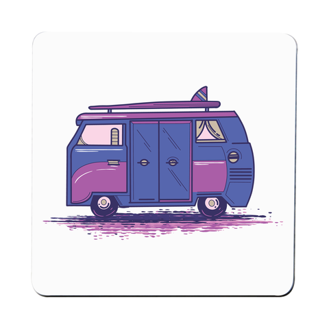 Colored camper van coaster drink mat - Graphic Gear