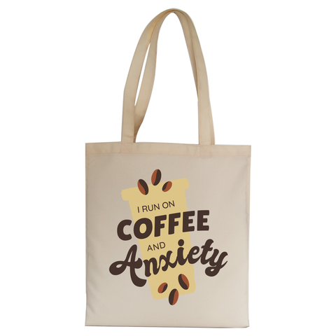 Coffee and anxiety tote bag canvas shopping - Graphic Gear