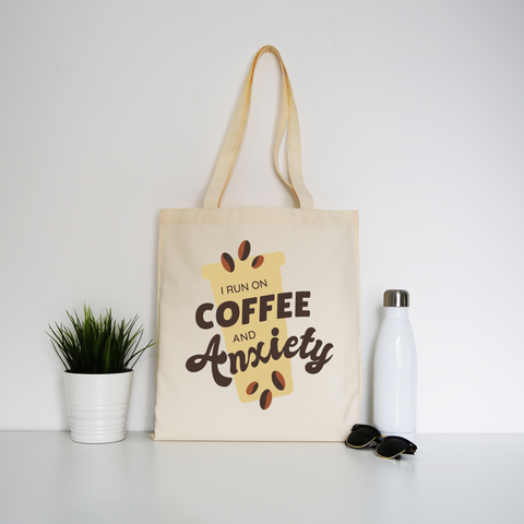 Coffee and anxiety tote bag canvas shopping - Graphic Gear