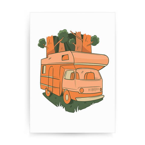 Nature caravan print poster wall art decor - Graphic Gear