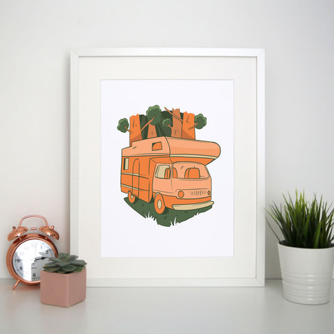 Nature caravan print poster wall art decor - Graphic Gear