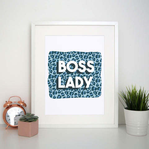 Boss lady animal print print poster wall art decor - Graphic Gear