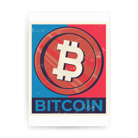 Bitcoin coin print poster wall art decor - Graphic Gear
