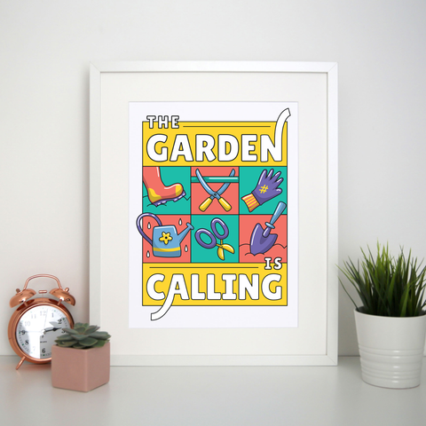 Garden calling illustration print poster wall art decor - Graphic Gear