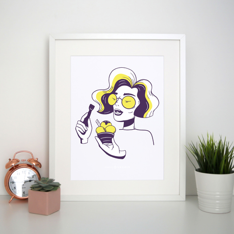 Ice cream girl print poster wall art decor - Graphic Gear