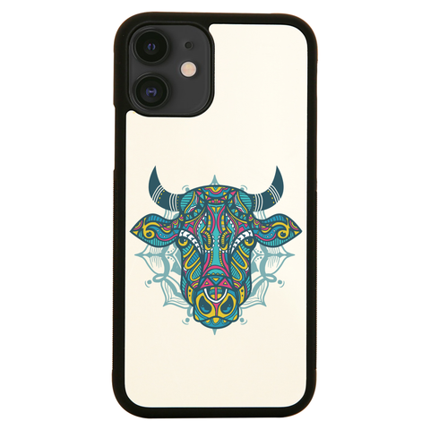 Mandala bull iPhone case cover 11 11Pro Max XS XR X - Graphic Gear