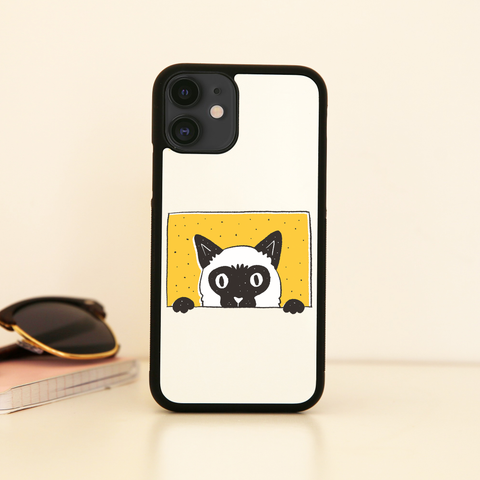 Peeking cat iPhone case cover 11 11Pro Max XS XR X - Graphic Gear