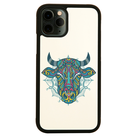 Mandala bull iPhone case cover 11 11Pro Max XS XR X - Graphic Gear