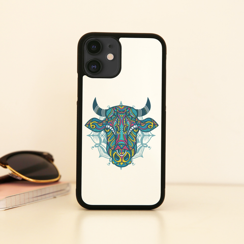 Mandala bull iPhone case cover 11 11Pro Max XS XR X - Graphic Gear