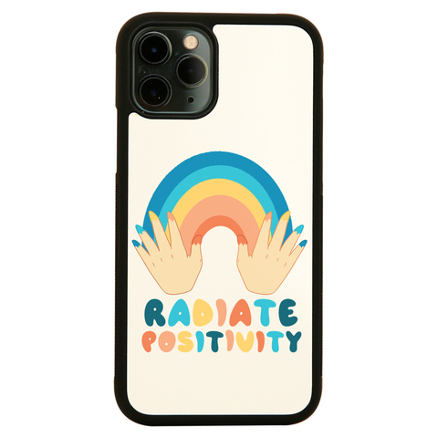 Radiate positivity quote iPhone case cover 11 11Pro Max XS XR X - Graphic Gear