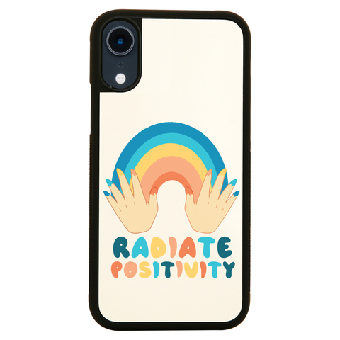 Radiate positivity quote iPhone case cover 11 11Pro Max XS XR X - Graphic Gear