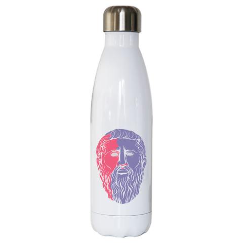 Plato philosopher water bottle stainless steel reusable - Graphic Gear