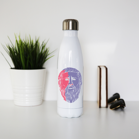 Plato philosopher water bottle stainless steel reusable - Graphic Gear