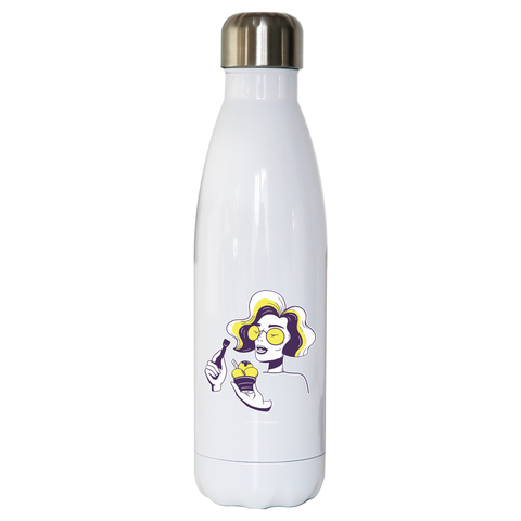 Ice cream girl water bottle stainless steel reusable - Graphic Gear