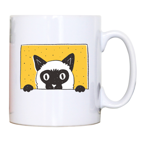 Peeking cat mug coffee tea cup - Graphic Gear