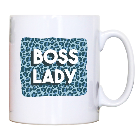 Boss lady animal print mug coffee tea cup - Graphic Gear