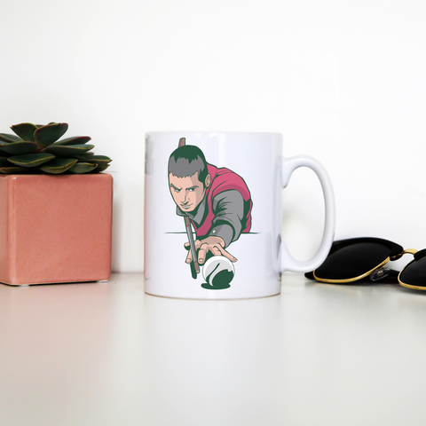Pool player mug coffee tea cup - Graphic Gear