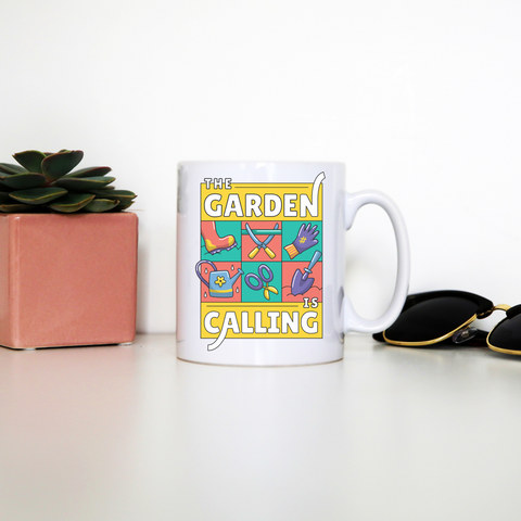 Garden calling illustration mug coffee tea cup - Graphic Gear