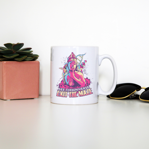 Trippy girl text mug coffee tea cup - Graphic Gear