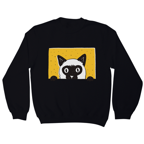 Peeking cat sweatshirt - Graphic Gear