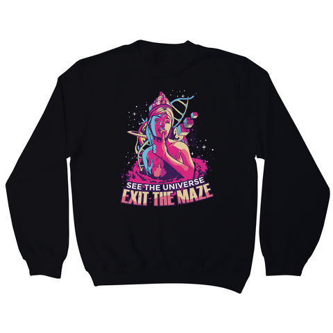 Trippy girl text sweatshirt - Graphic Gear