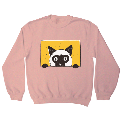 Peeking cat sweatshirt - Graphic Gear