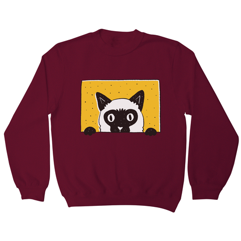 Peeking cat sweatshirt - Graphic Gear