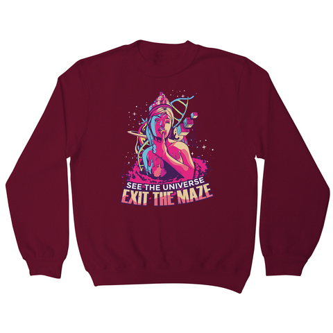 Trippy girl text sweatshirt - Graphic Gear