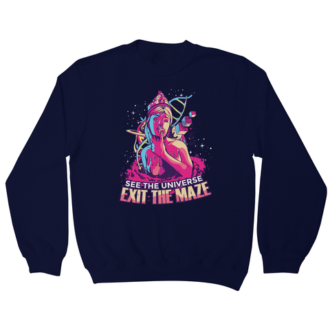 Trippy girl text sweatshirt - Graphic Gear