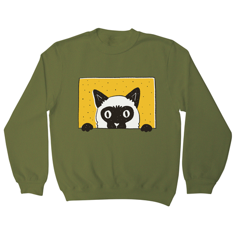 Peeking cat sweatshirt - Graphic Gear