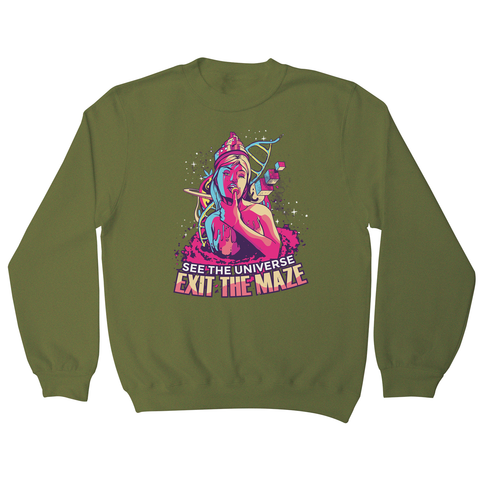 Trippy girl text sweatshirt - Graphic Gear