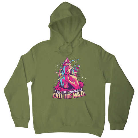 Trippy girl text hoodie - Graphic Gear