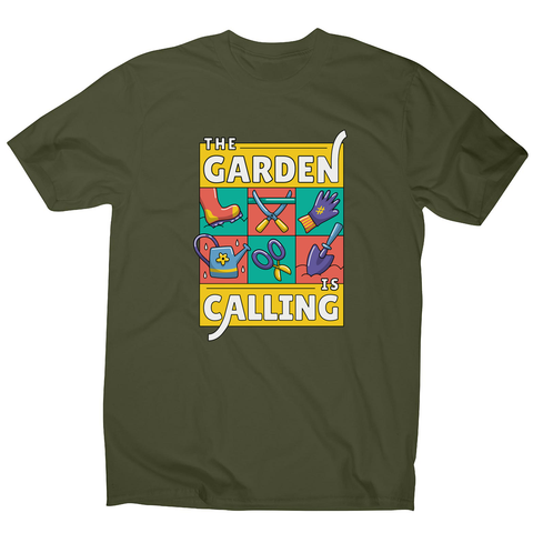 Garden calling illustration men's t-shirt - Graphic Gear