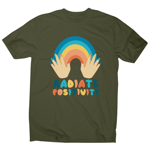 Radiate positivity quote men's t-shirt - Graphic Gear