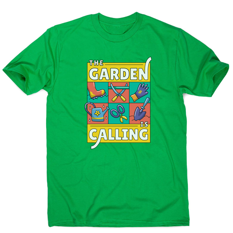Garden calling illustration men's t-shirt - Graphic Gear