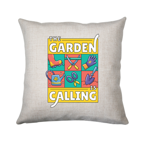 Garden calling illustration cushion cover pillowcase linen home decor - Graphic Gear