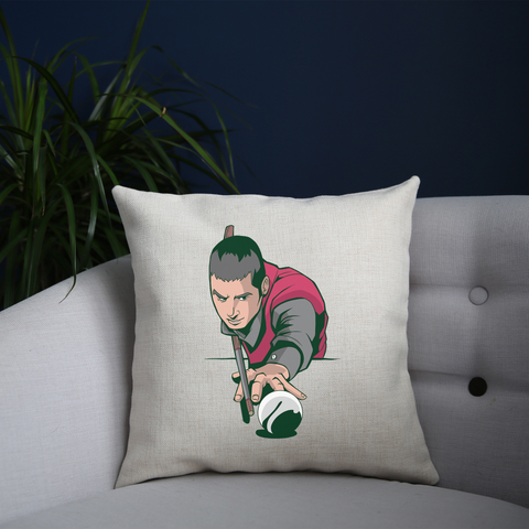 Pool player cushion cover pillowcase linen home decor - Graphic Gear
