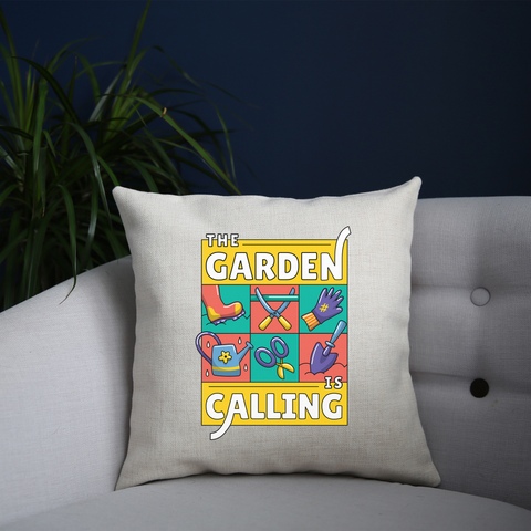Garden calling illustration cushion cover pillowcase linen home decor - Graphic Gear
