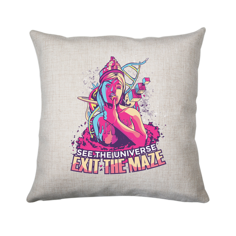 Trippy girl text cushion cover pillowcase linen home decor - Graphic Gear
