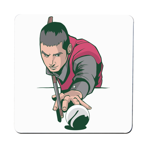 Pool player coaster drink mat - Graphic Gear
