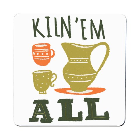 Funny pottery text coaster drink mat - Graphic Gear