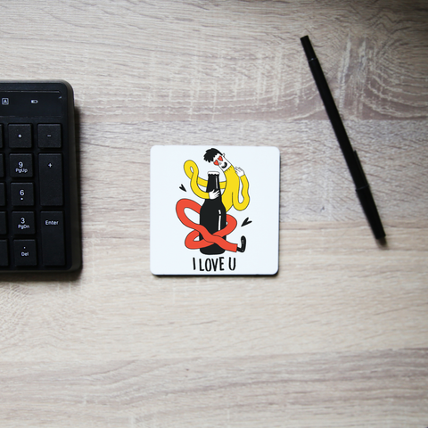 Beer lover cartoon coaster drink mat - Graphic Gear