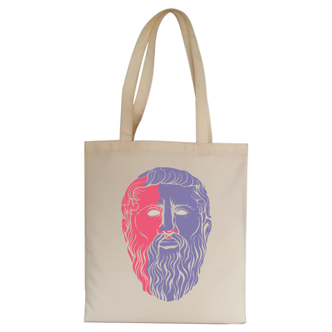 Plato philosopher tote bag canvas shopping - Graphic Gear