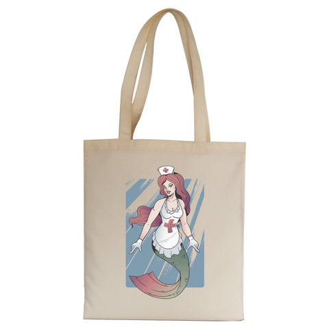 Mermaid Nurse tote bag canvas shopping - Graphic Gear