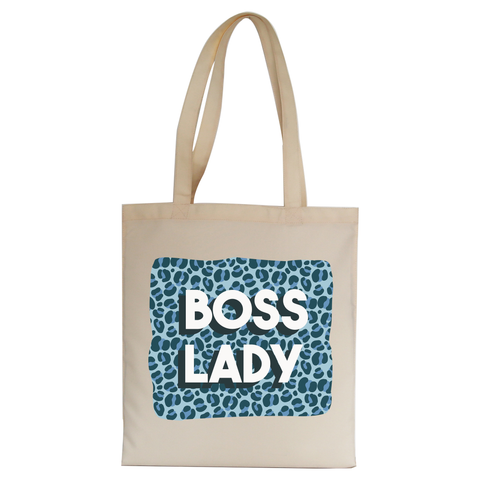 Boss lady animal print tote bag canvas shopping - Graphic Gear