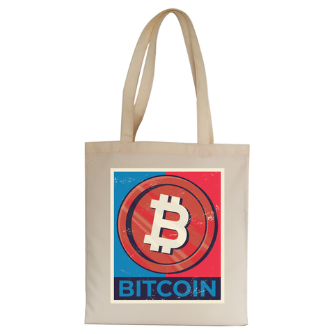 Bitcoin coin tote bag canvas shopping - Graphic Gear