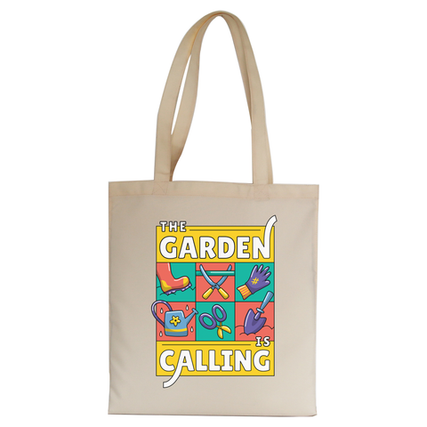 Garden calling illustration tote bag canvas shopping - Graphic Gear