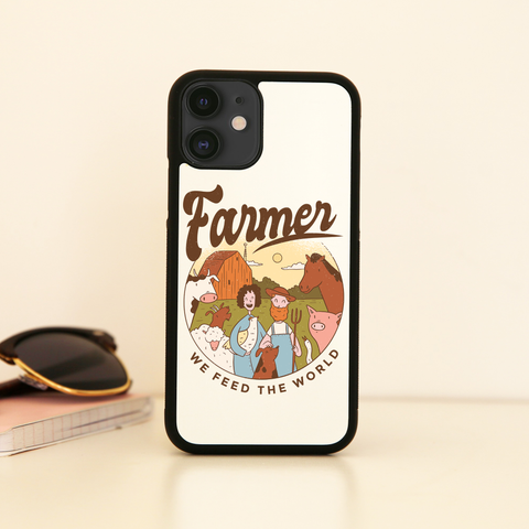 Farmer Illustration iPhone case cover 11 11Pro Max XS XR X - Graphic Gear
